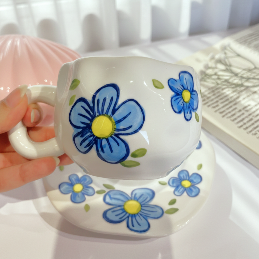 Blue Rosy Cup