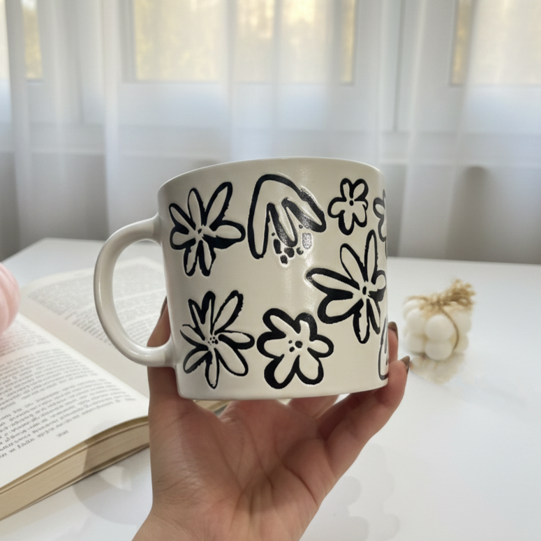 Flowery Art Mug