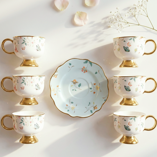 Full Set Of Petite Bloom Cup Coffee Size