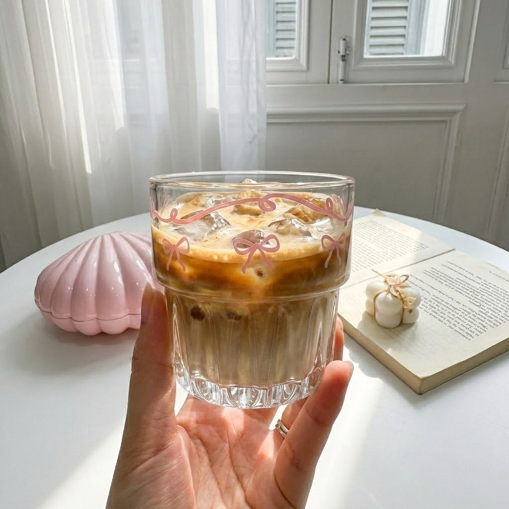 Cute Bow Glass Cup