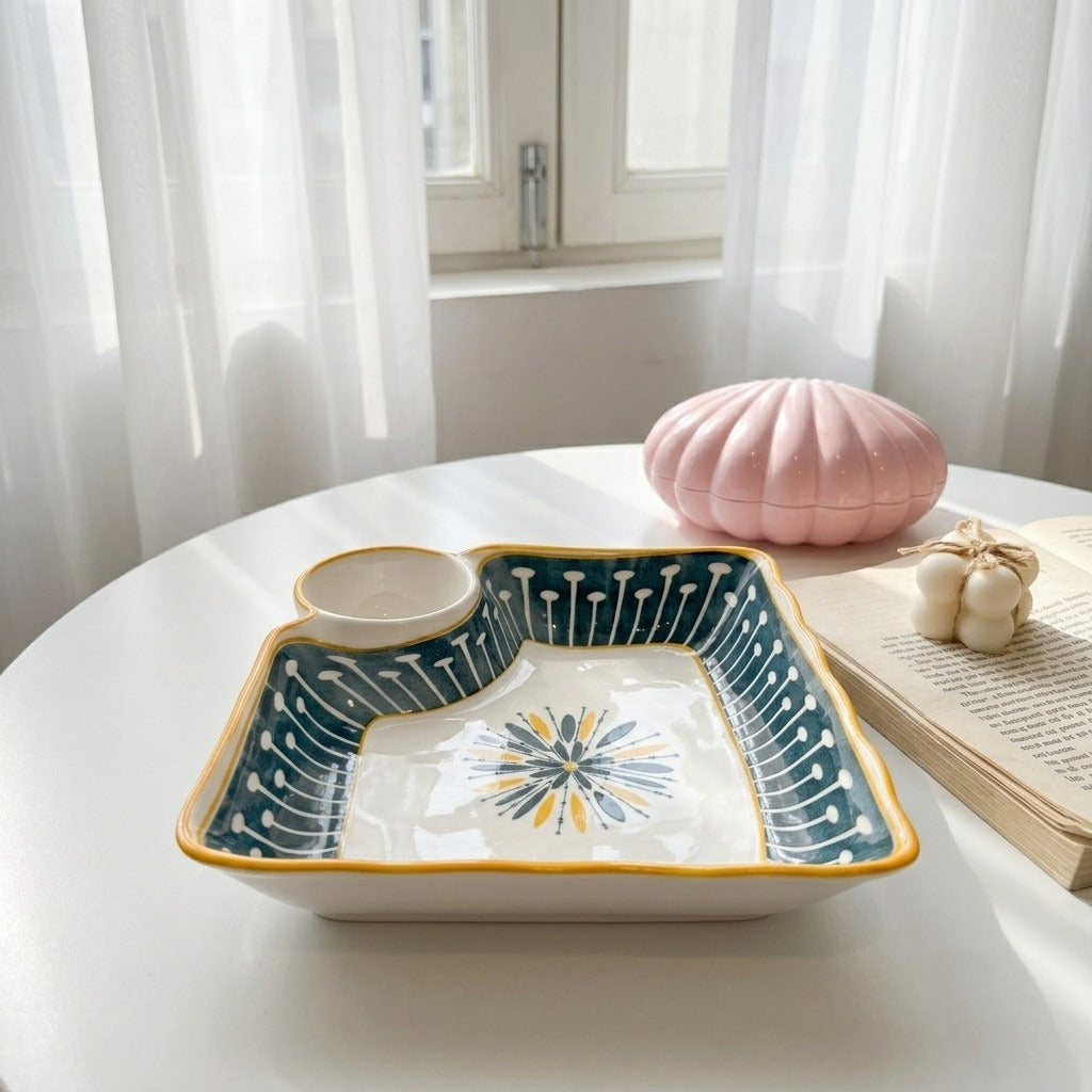 Flowery Sauce Plate