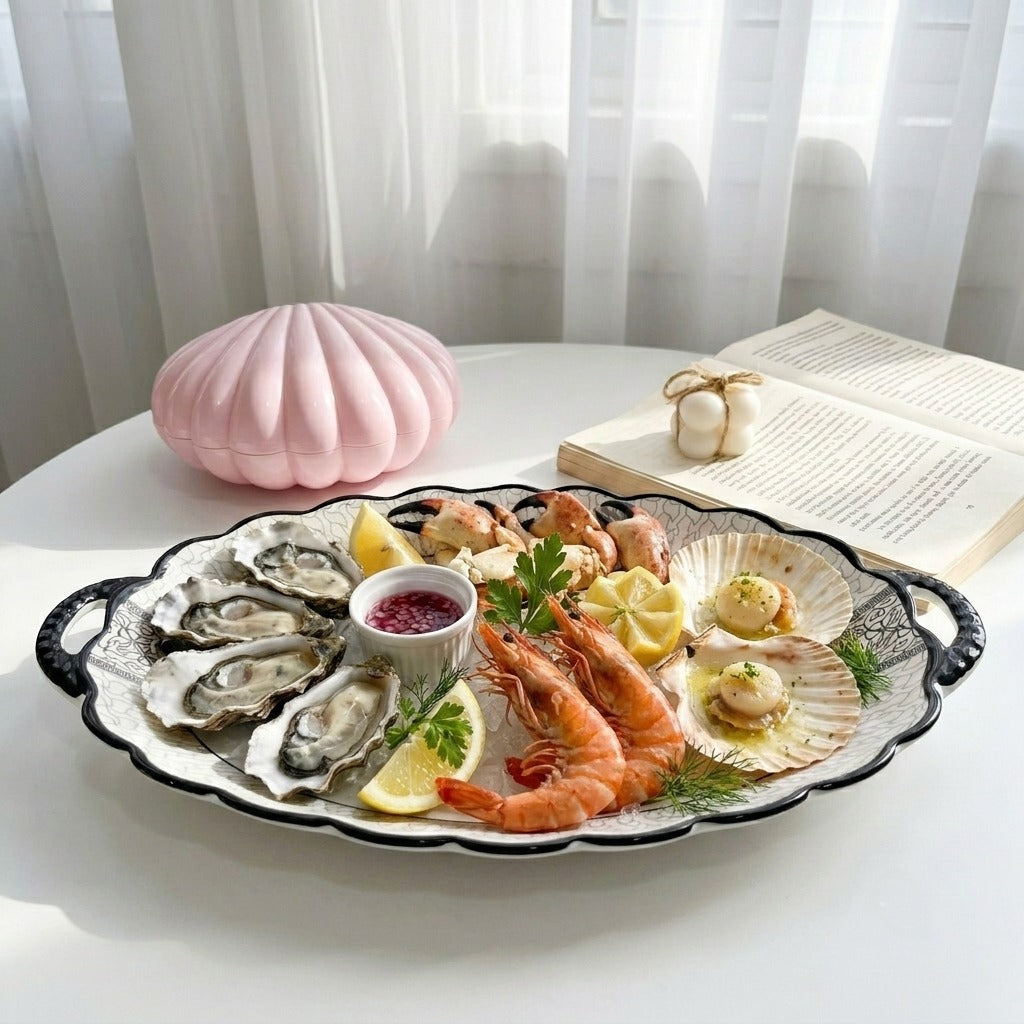 Black & White Serving Dish