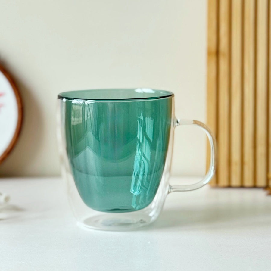 Handy Double Glass Mug