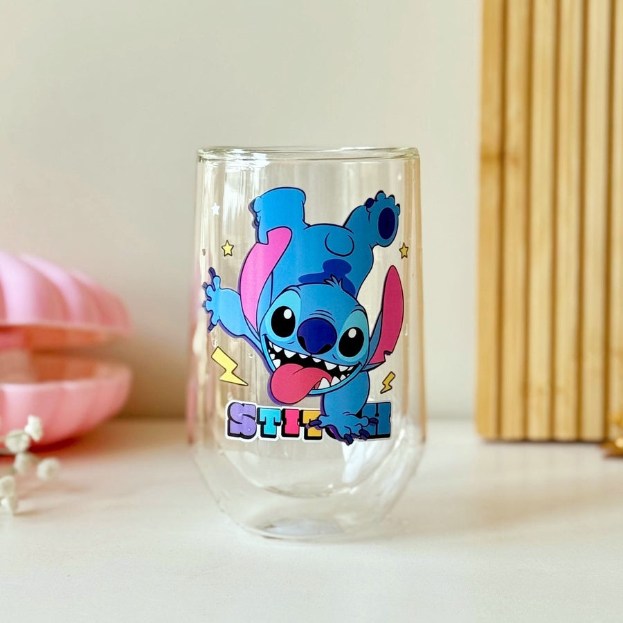 Stitch Double glass cup
