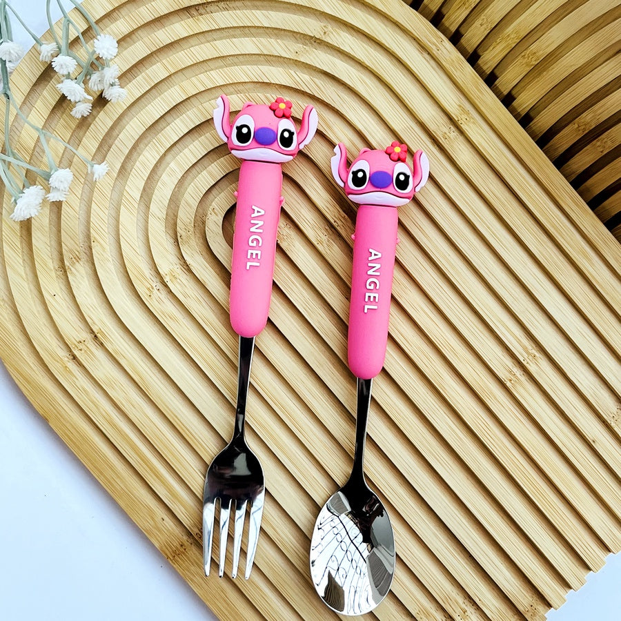 Angel set spoon and fork