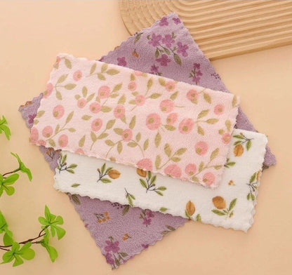 Flowery Microfiber Towel