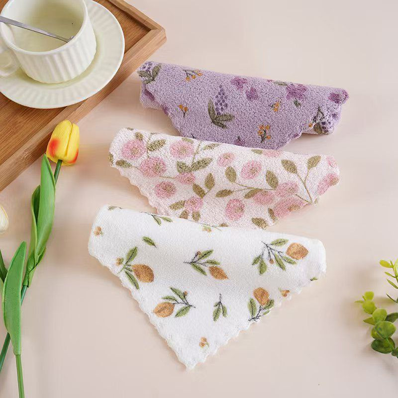 Flowery Microfiber Towel