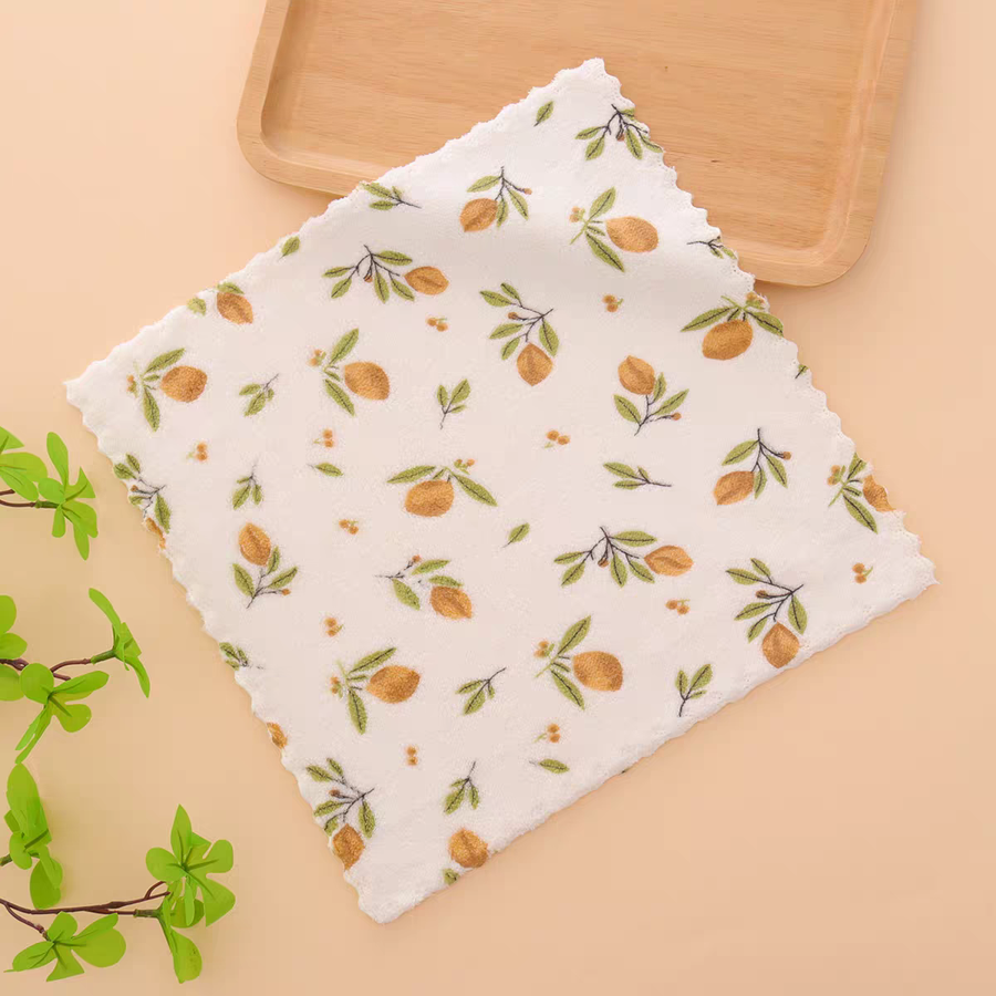 Flowery Microfiber Towel