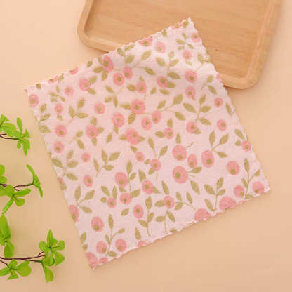 Flowery Microfiber Towel