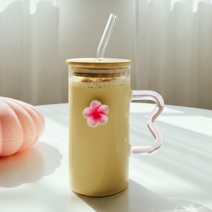Pinky Flowery Cup