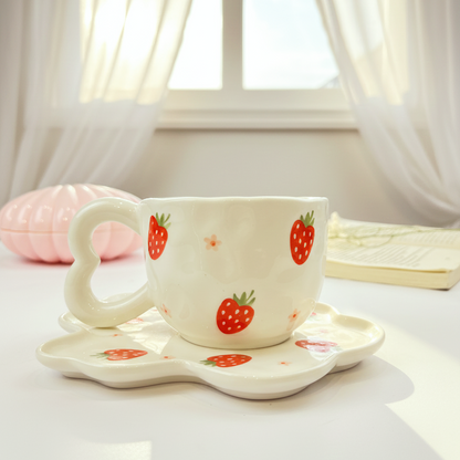 Strawberry Flowery Cup