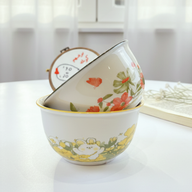 Bear&Flowery Bowl