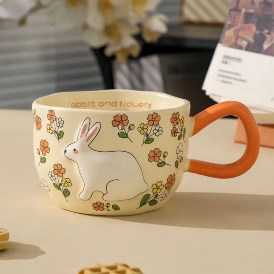 Flowery Bunny Mug