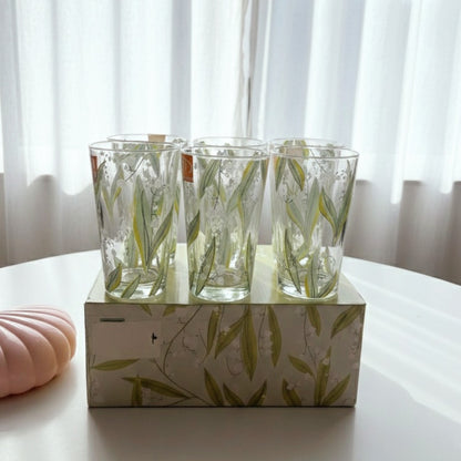 Set of Green juicy flowery Cup