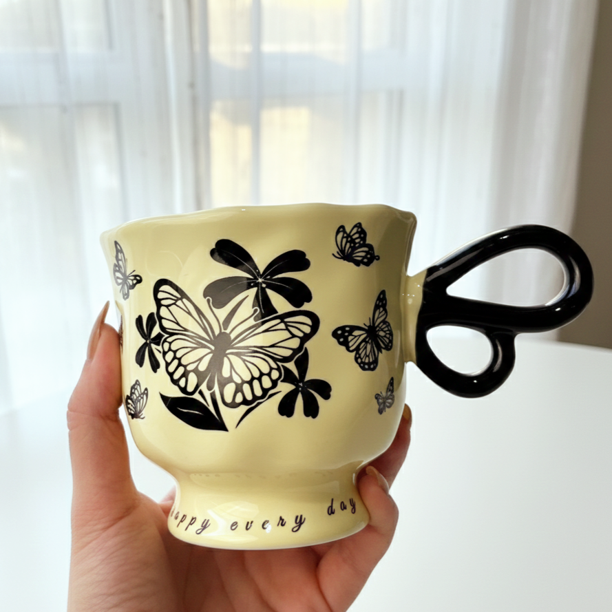Black Butterfly Mug