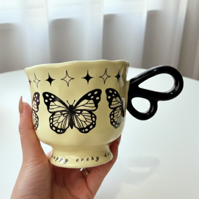 Black Butterfly Mug