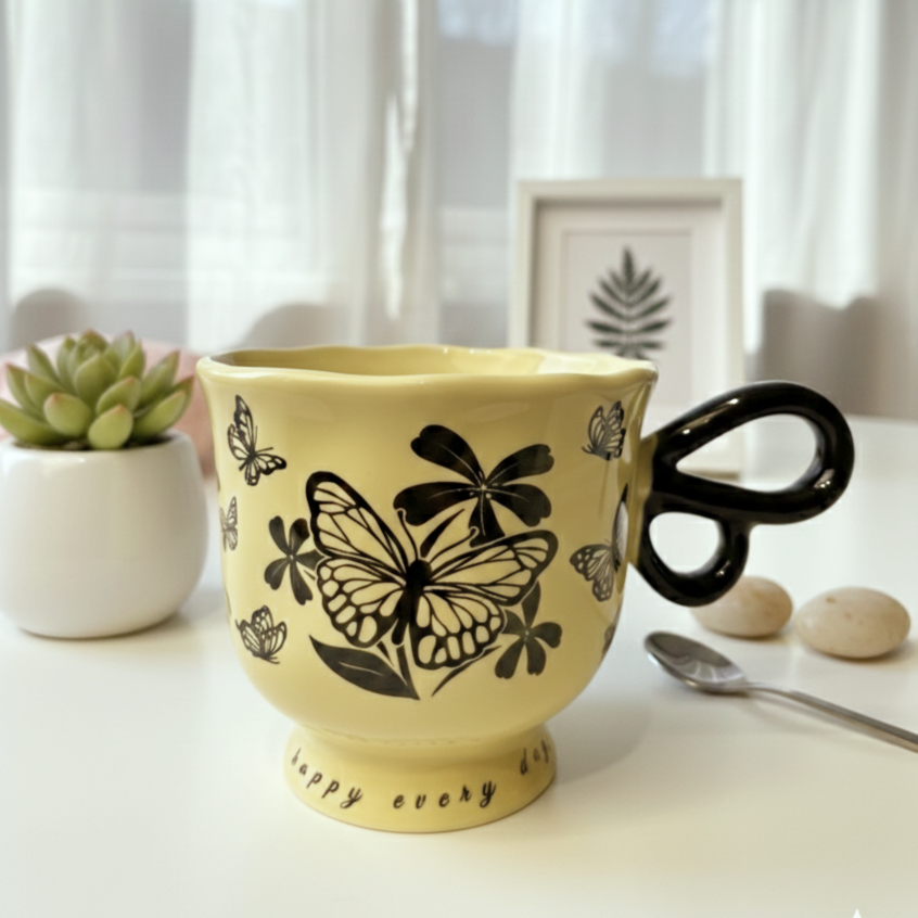 Black Butterfly Mug
