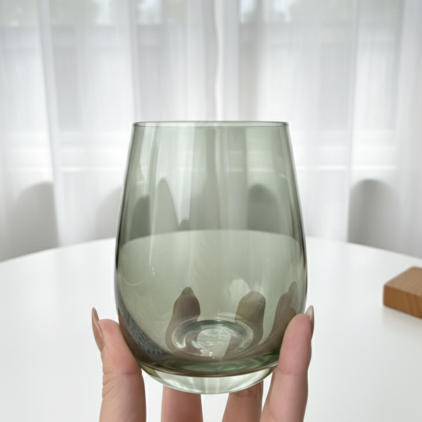 Green Glassy Cup