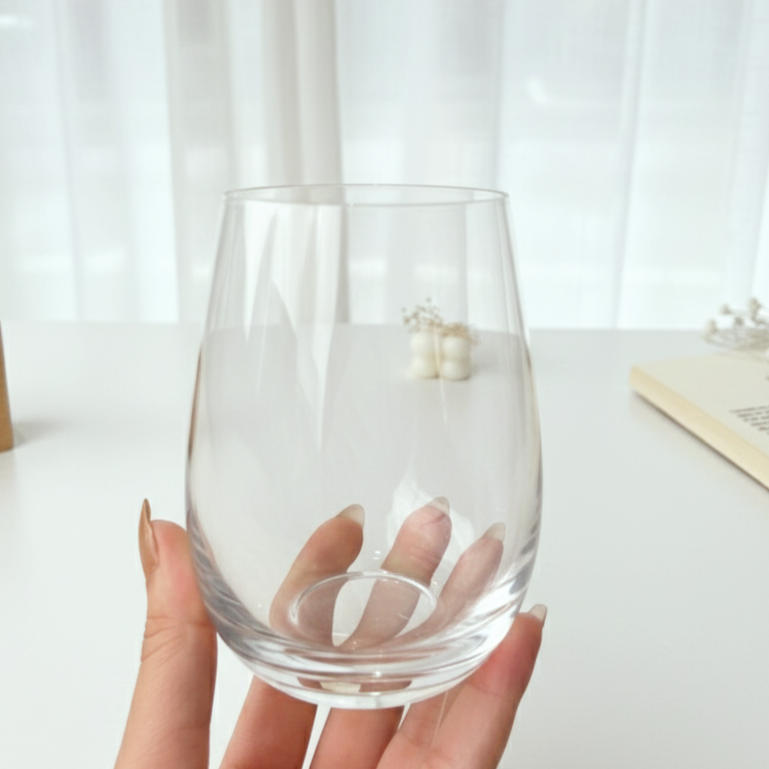 White Glassy Cup