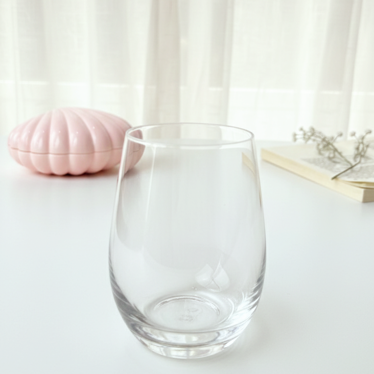 White Glassy Cup
