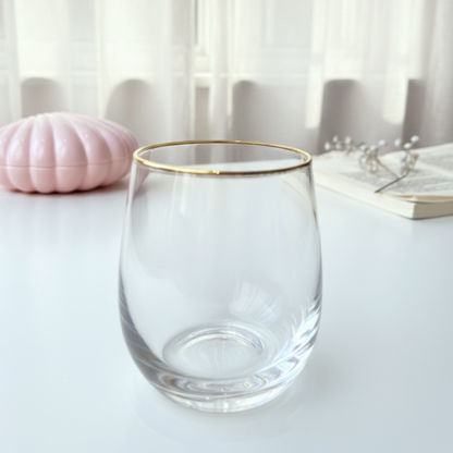 Gold*White Glassy Cup