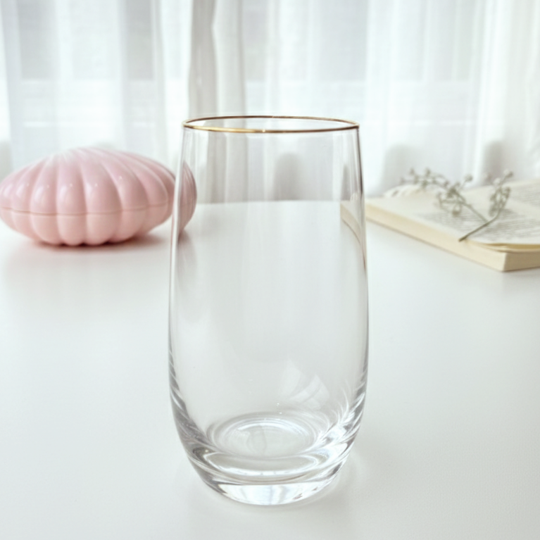 Gold*White Glassy Cup