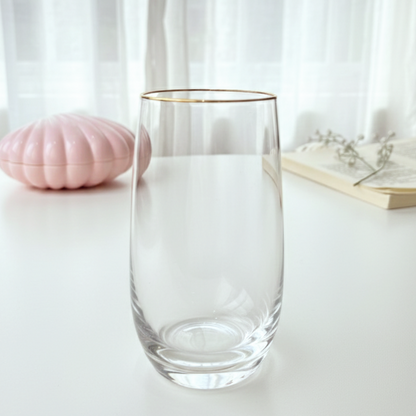 Gold*White Glassy Cup