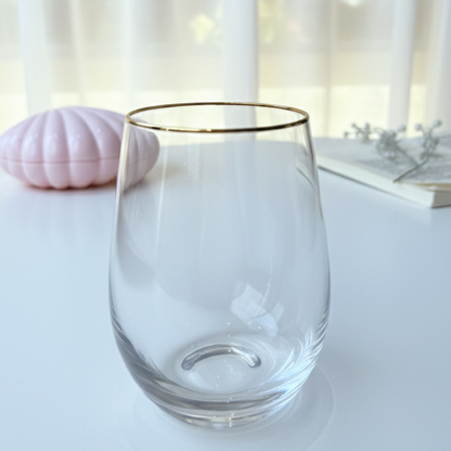 Gold*White Glassy Cup