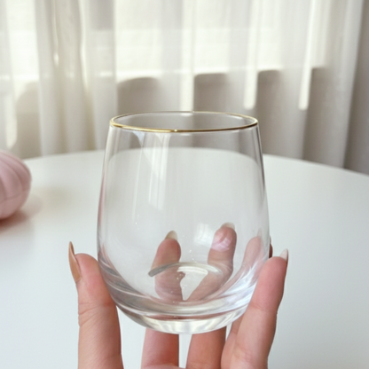 Gold*White Glassy Cup