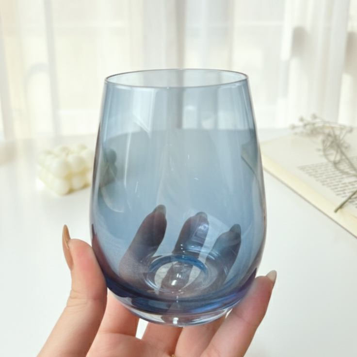 Blue Glassy Cup