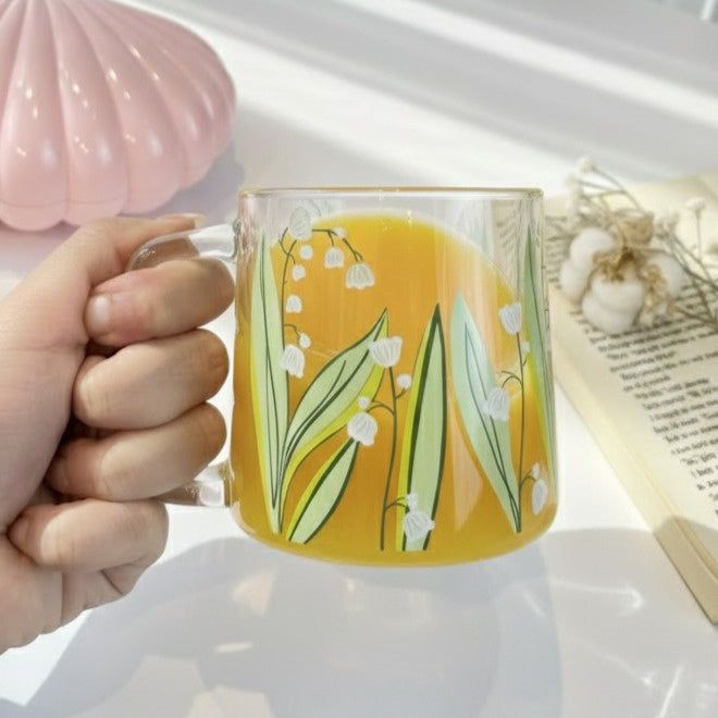 Glassy Flowery Cup