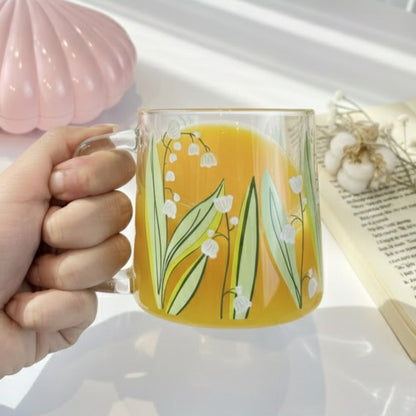 Glassy Flowery Cup