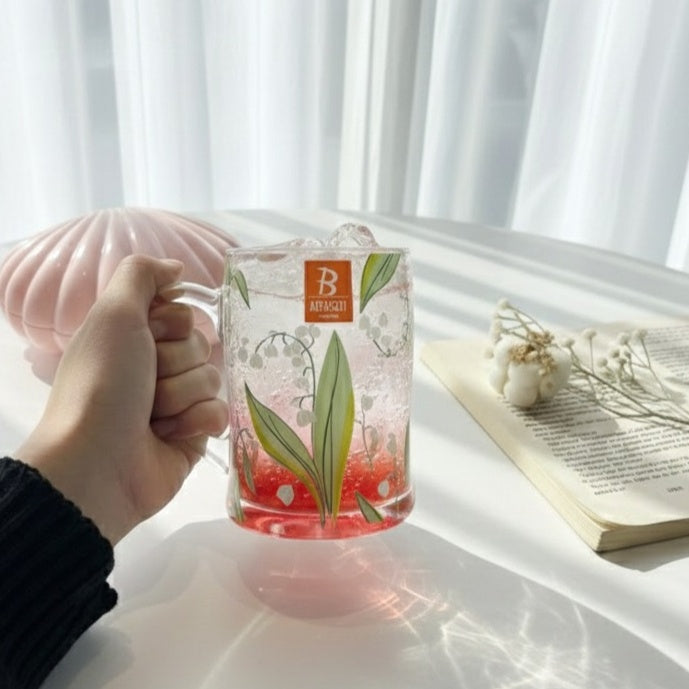 Big Green glassy flowery Cup