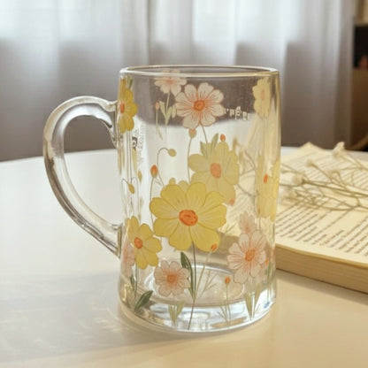 Big yellow glassy flowery Cup