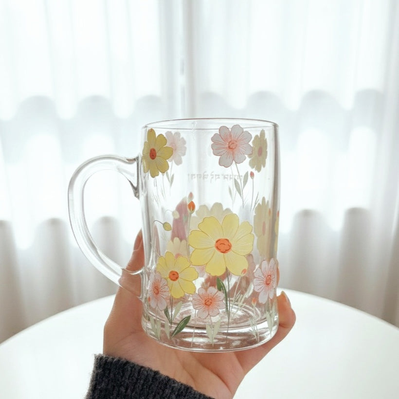 Big yellow glassy flowery Cup