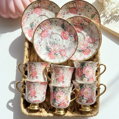 Full Set Of Fluffy Flora Cup Coffee Size