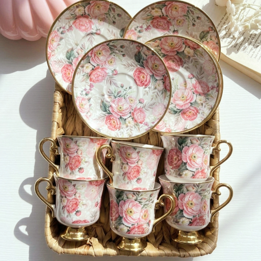 Full Set Of Fluffy Flora Cup Coffee Size