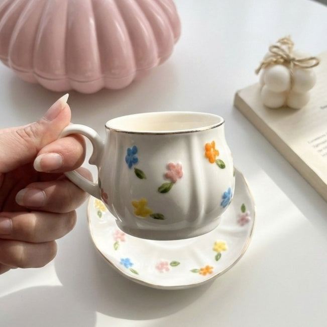 Full Set Of Pastel Garden Cup Coffee Size