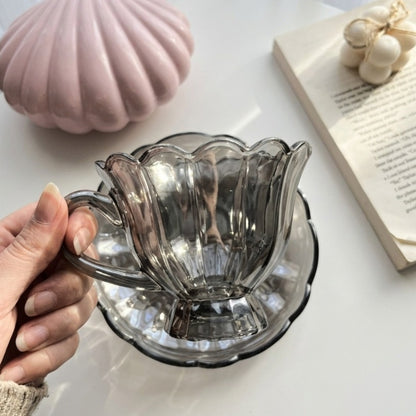 Black Flowery Cup