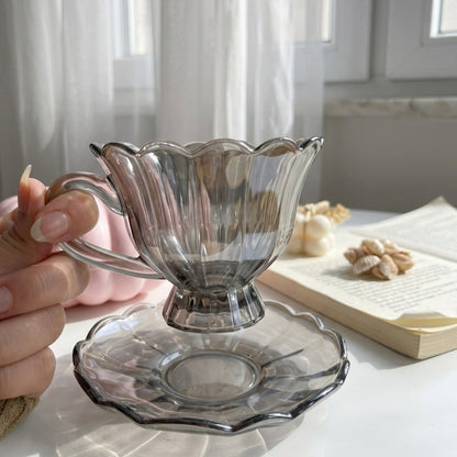 Black Flowery Cup