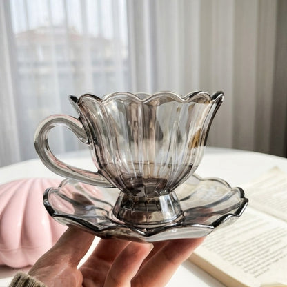 Black Flowery Cup