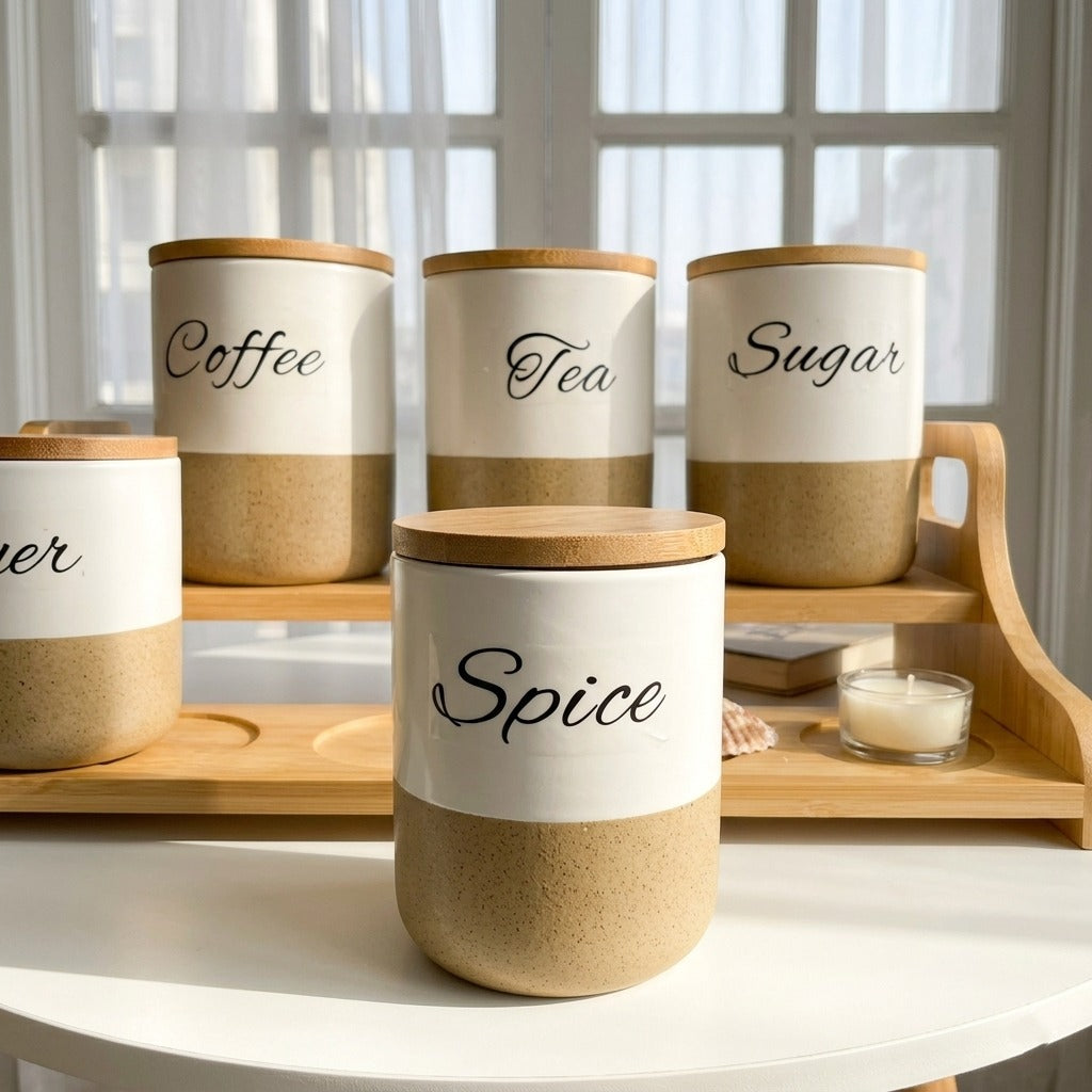 Two-tone spice organizer set