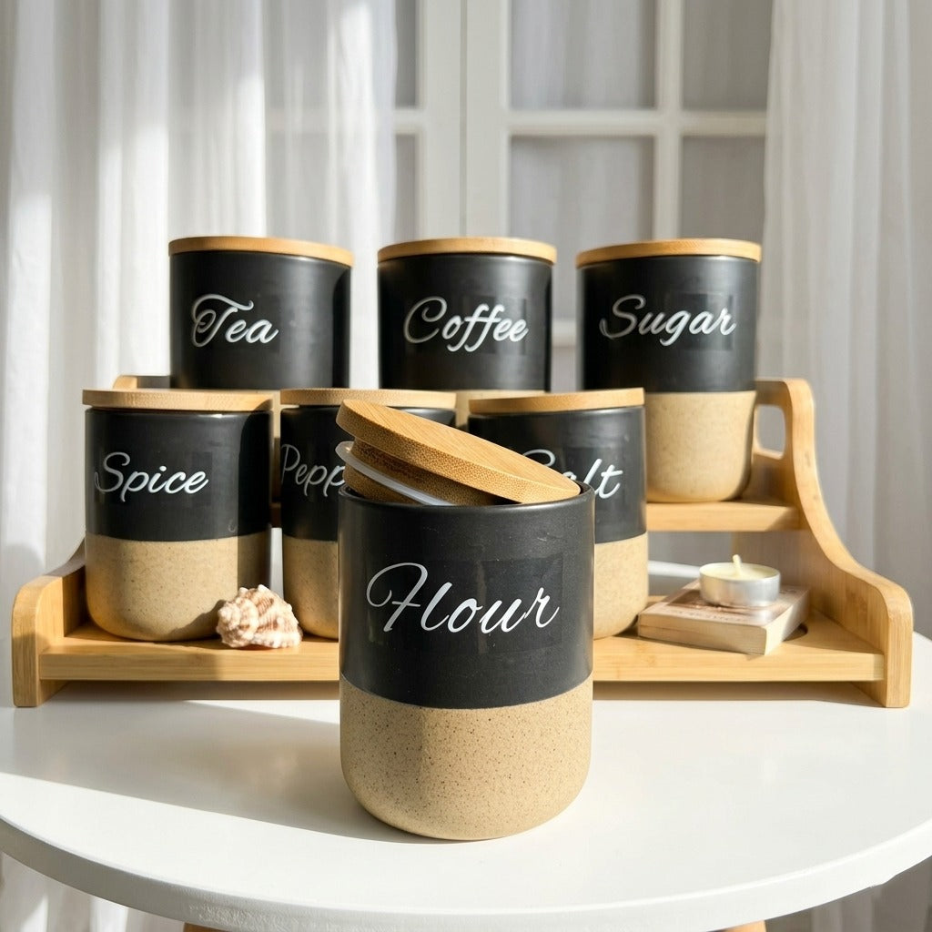 Two-tone spice organizer set