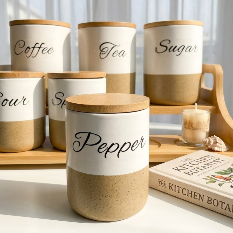 Two-tone spice organizer set