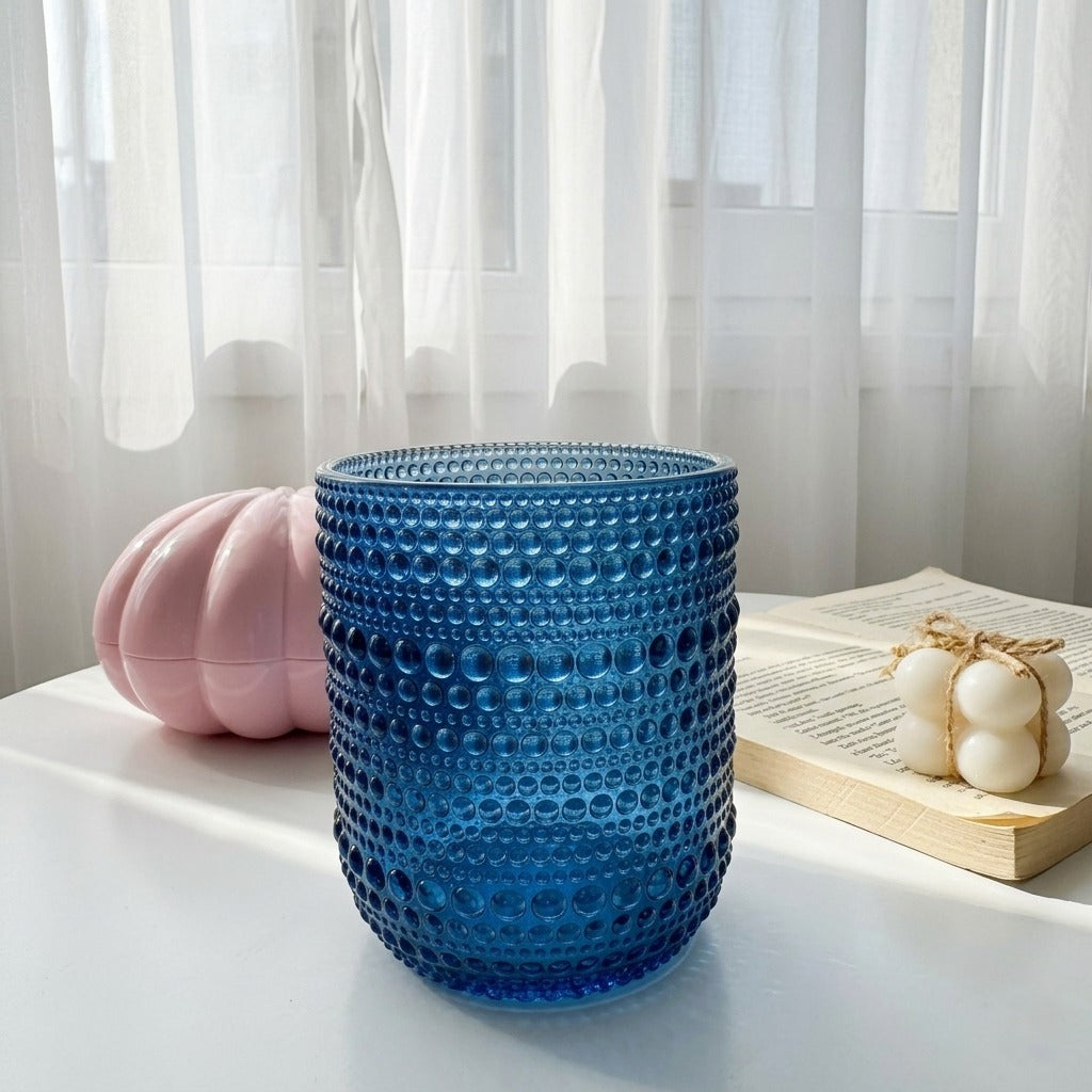 Blue Bubbles Glass Cup (one piece)