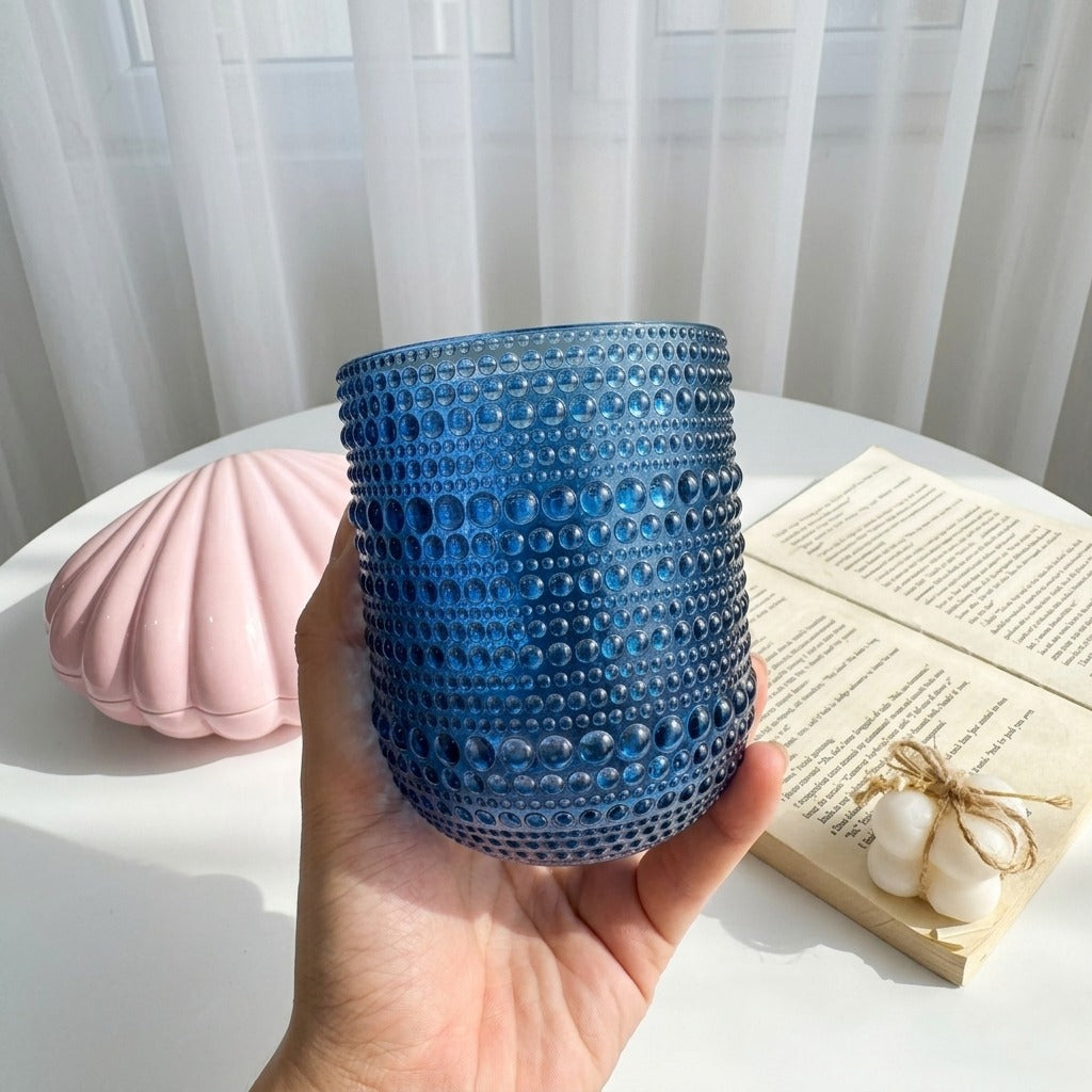 Blue Bubbles Glass Cup (one piece)