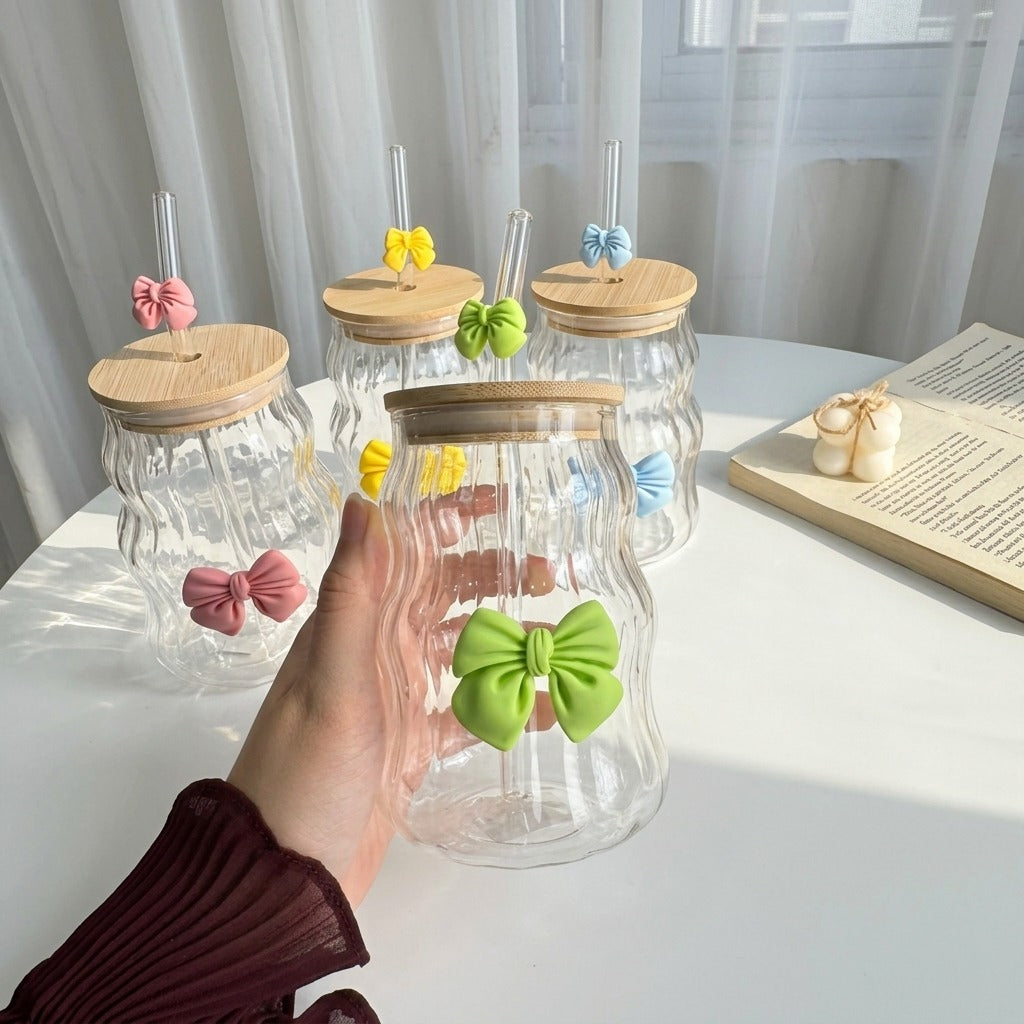 Ribbon Bow Iced Coffee Set 
