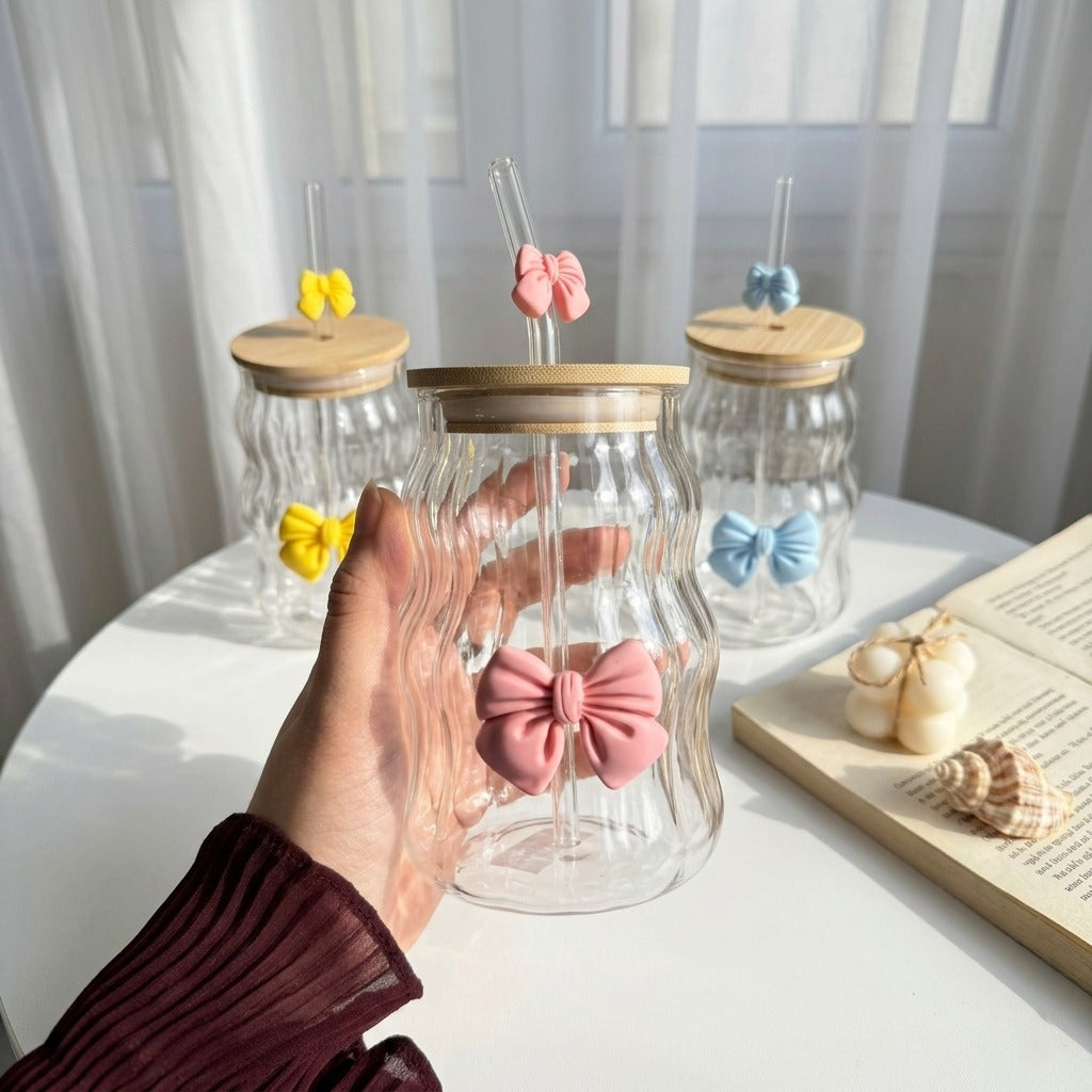 Ribbon Bow Iced Coffee Set 
