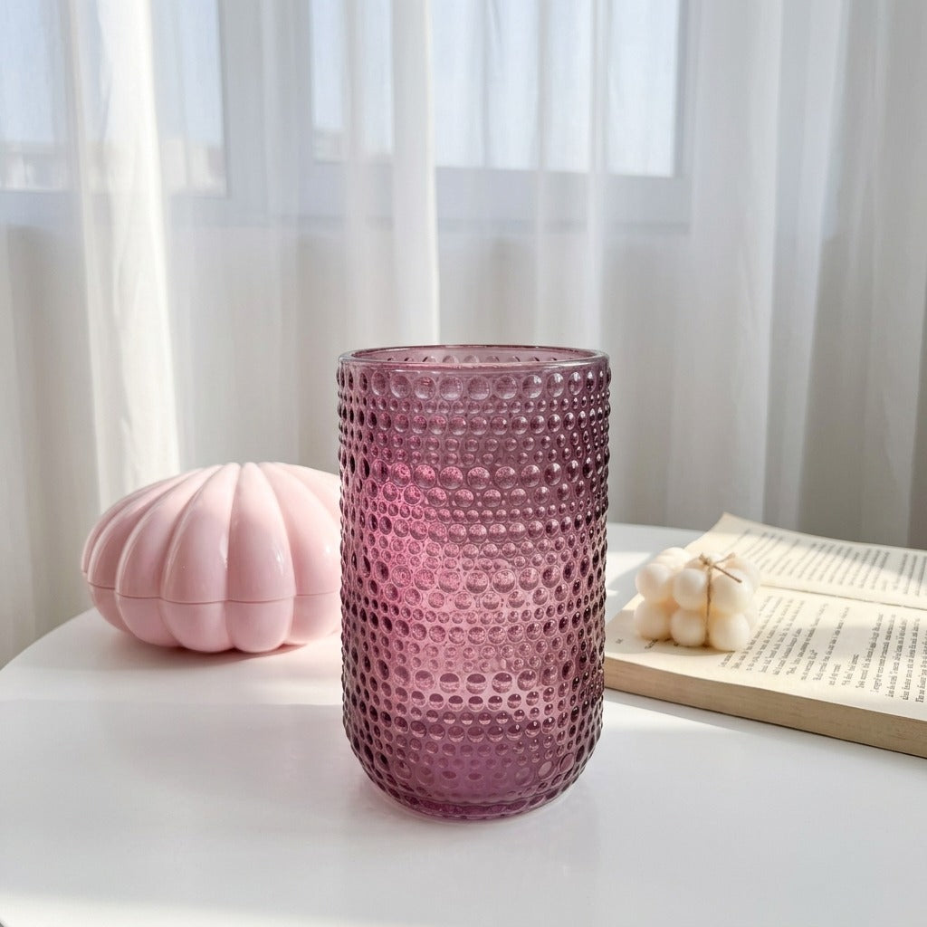 Purple Bubbles Glass Cup (one piece)
