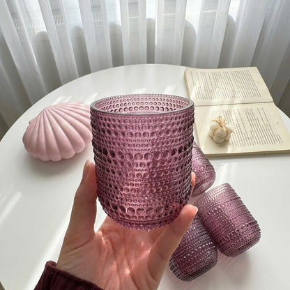 Purple Bubbles Glass Cup (one piece)